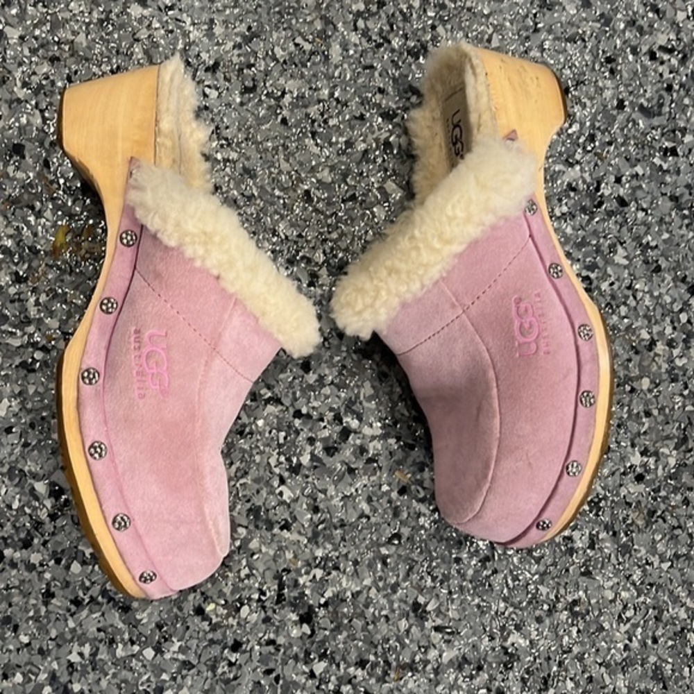Ugg Australia women’s pink suede clog women’s size 4 - Picture 9 of 12